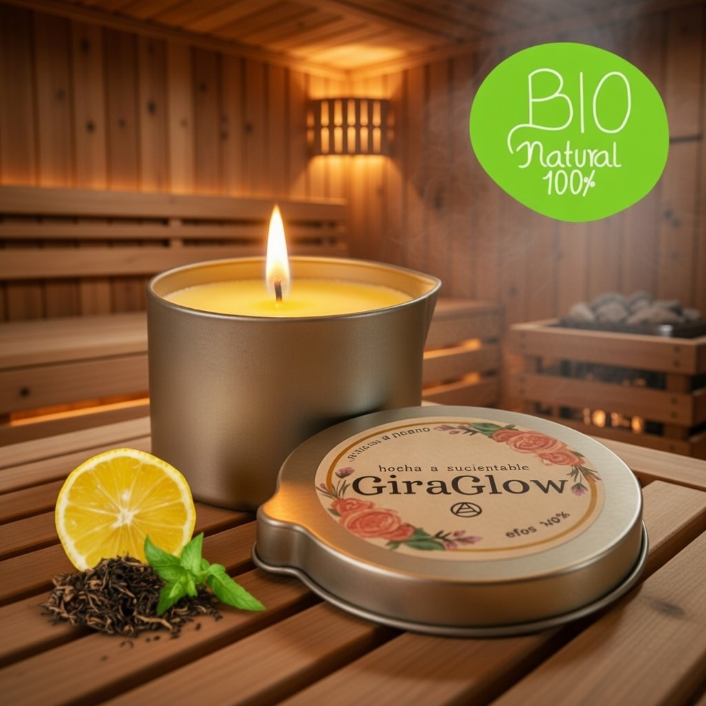 Vela de Masaje Detox Té Verde y Limón - Hidratación Natural | GiraGlow