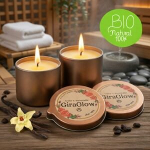 Dúo de Velas para Masaje Relajante Vainilla Dulce - Hidratación Profunda | GiraGlow