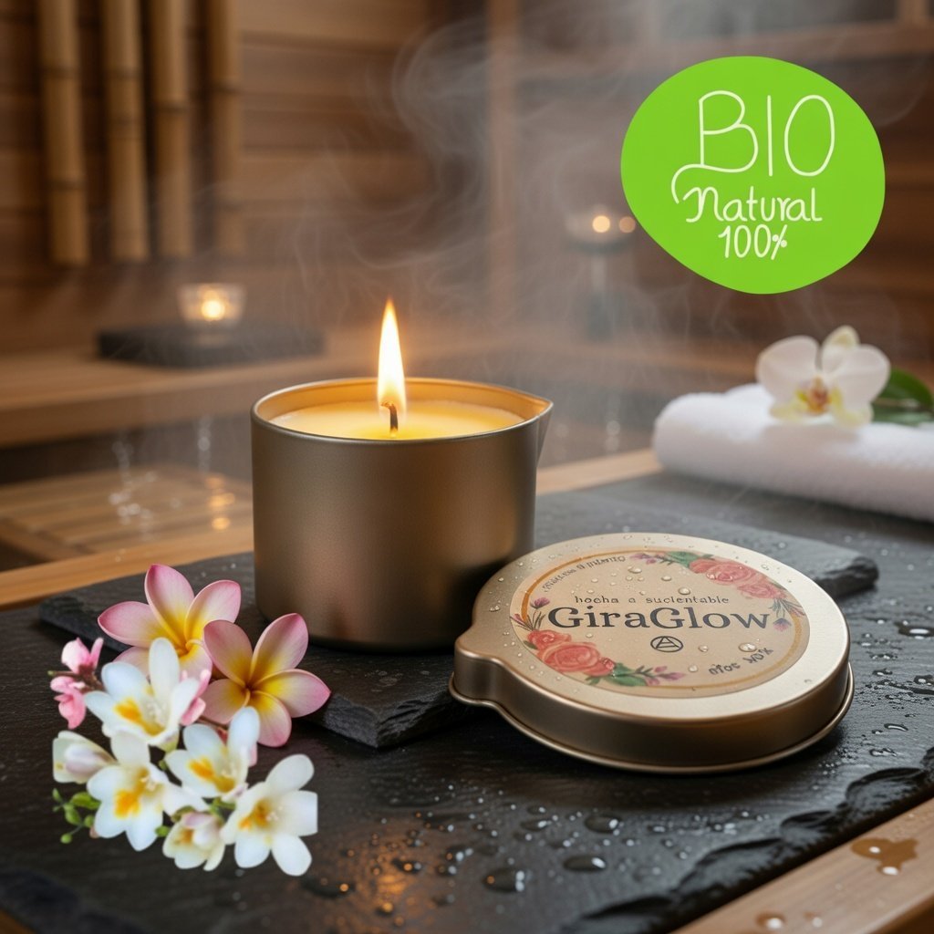 Pack 2 Velas para Masaje Floral 100% Naturales | GiraGlow - Imagen 4