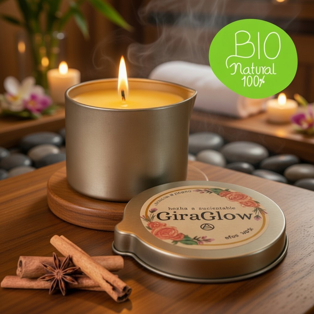 Velas para Masaje Canela 100% Naturales | GiraGlow - Imagen 2
