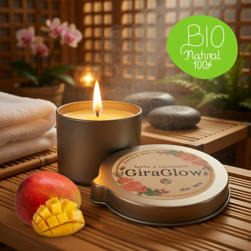 Pack 2 Velas para Masaje Mango Relajante100% Naturales | GiraGlow - Imagen 3