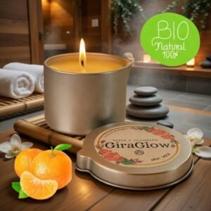 Vela de Masaje Energizante de Mandarina - Revitalizante | GiraGlow