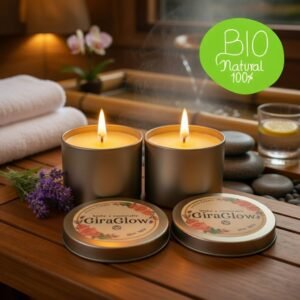 Pack 2 Velas para Masaje Lavanda 100% Naturales | GiraGlow