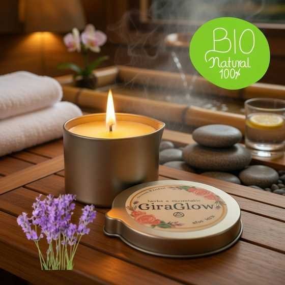 Vela para Masaje de Lavanda - Relajación y Cuidado de la Piel | GiraGlow