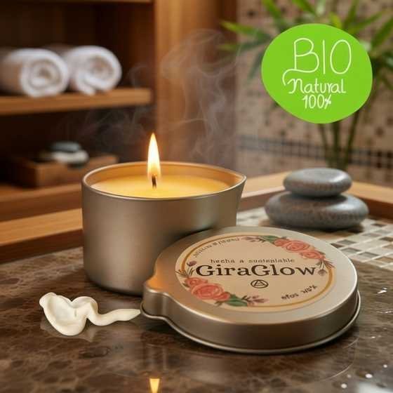 Velas para Masaje Crema 100% Naturales | GiraGlow - Imagen 3