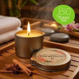 Pack Ahorro: 2 Velas de Masaje de Canela - Veganas y Naturales | GiraGlow