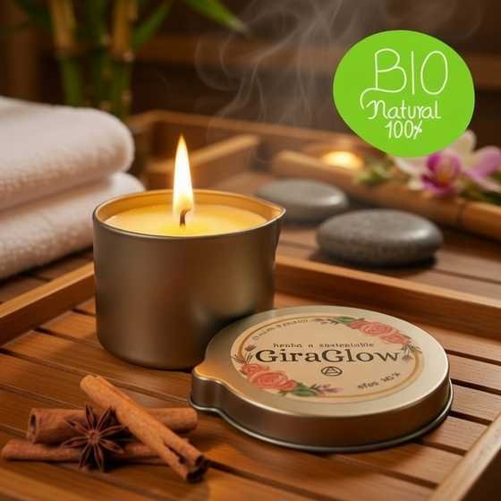 Pack Ahorro: 2 Velas de Masaje de Canela - Veganas y Naturales | GiraGlow